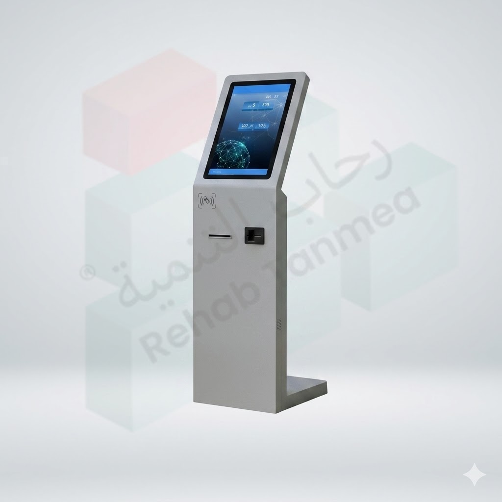 جهاز نظام الانتظار الإلكتروني STTD-2201 (Queuing Device) – كشك خدمة ذاتية بشاشة 19 بوصة ومعالج i5/i7 من رحاب التنمية